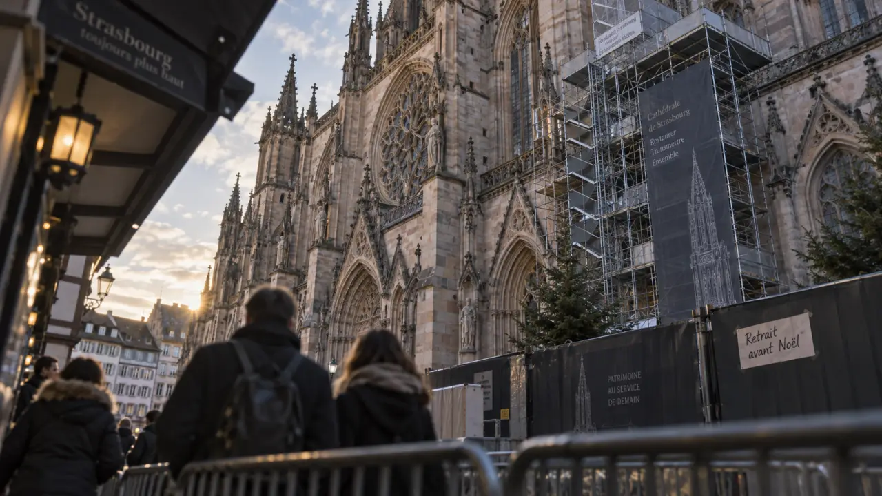 Cathédrale de Strasbourg : l’échafaudage au sud sera retiré avant Noël