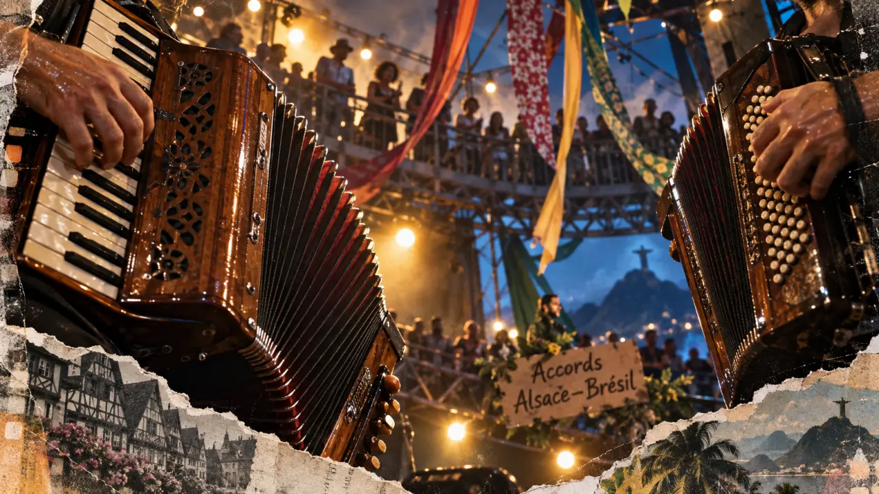 Un duo d'accordéons inédit entre l'Alsace et le Brésil au Bateau du Rhin