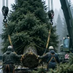 Le grand sapin de Strasbourg coupé en Moselle, arrivée vendredi place Kléber