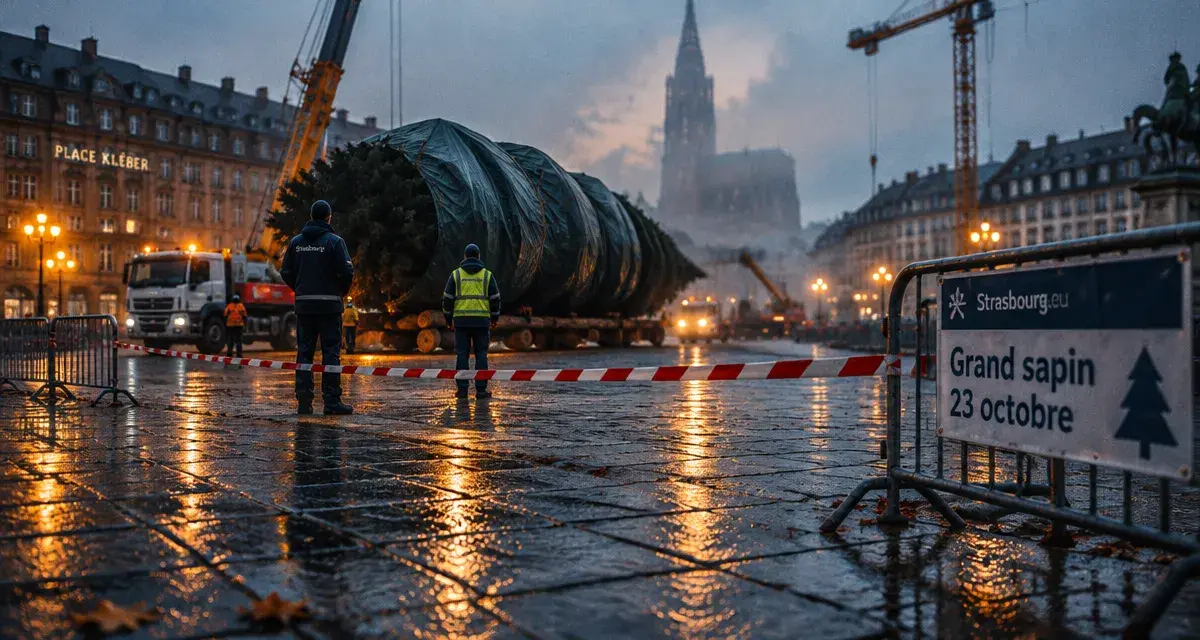 Strasbourg : le grand sapin arrive place Kléber le 23 octobre